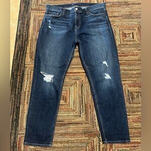 Joe's High Rise Women's Size W32 Distressed Dark Blue  Denim Jeans